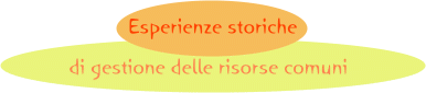 Esperienze storiche di gestione delle risorse comuni
