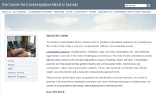 The Center for Contemplative Mind in Society, la homepage del sito