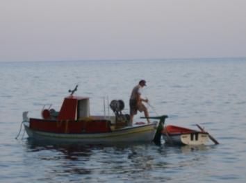 Pescatore al lavoro