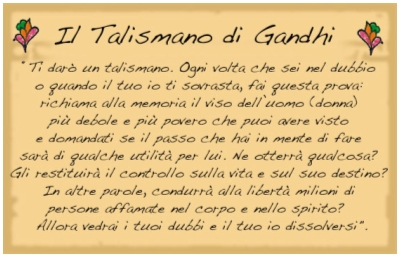 Il Talismano di Gandhi