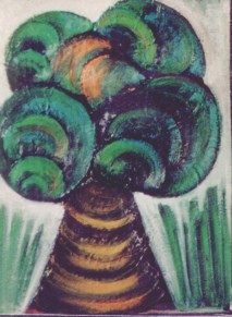 Il dipinto di un albero